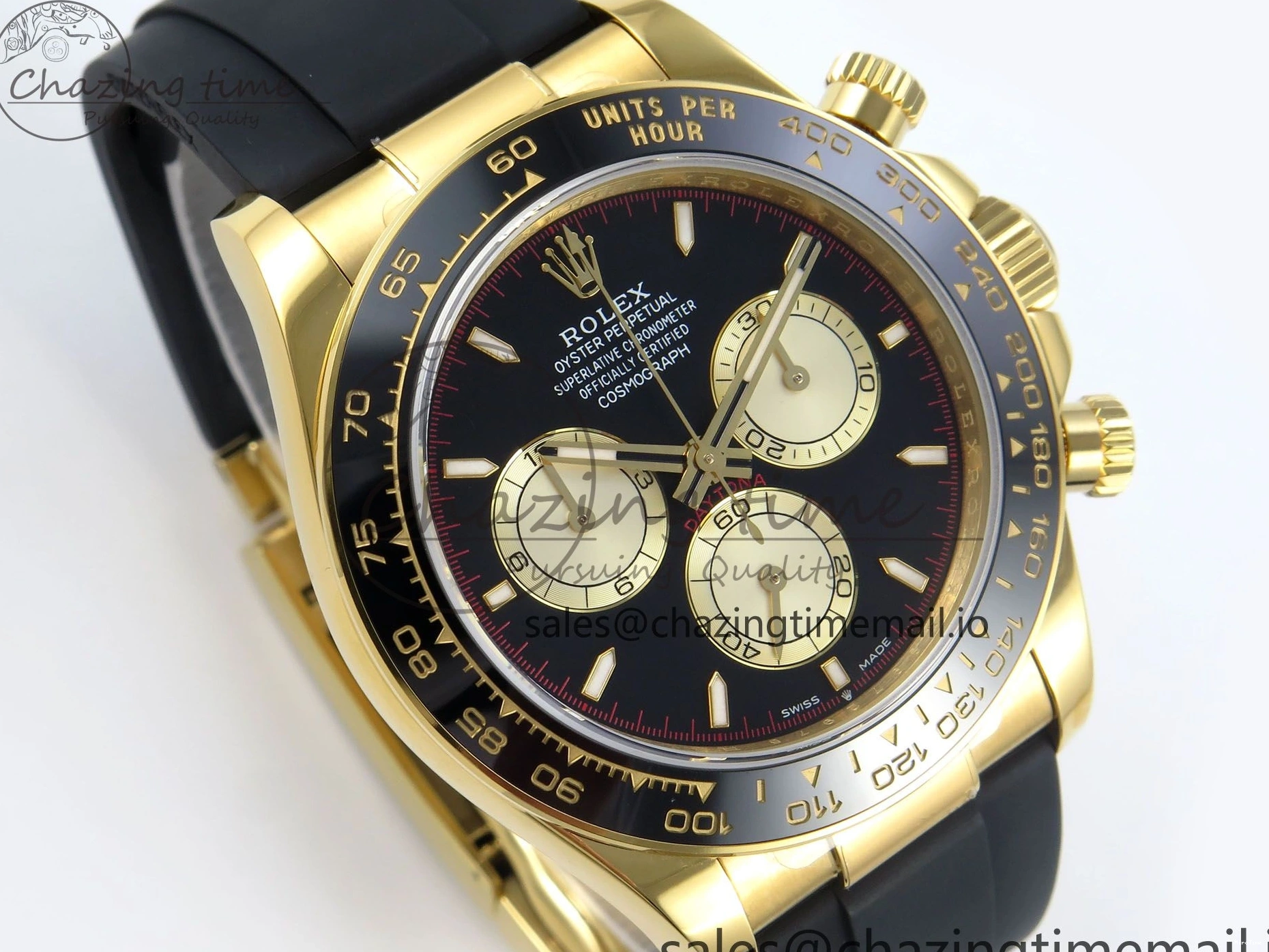 MiroTime 0208 Daytona 126518 QF 1:1 Best Edition Black YG Dial on Oysterflex Strap SH4131 V Functional 283